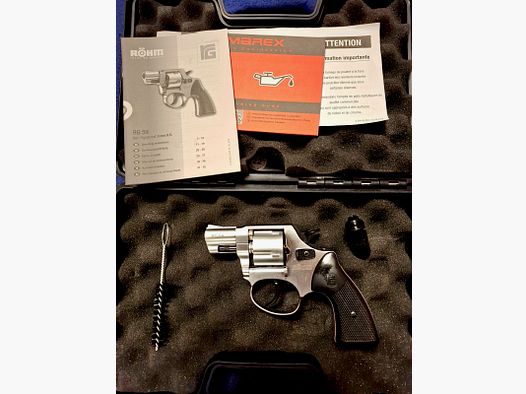 Röhm RG 59 Rewolwer alarmowy Nikiel  9 mm R.K. (PTB 735) 