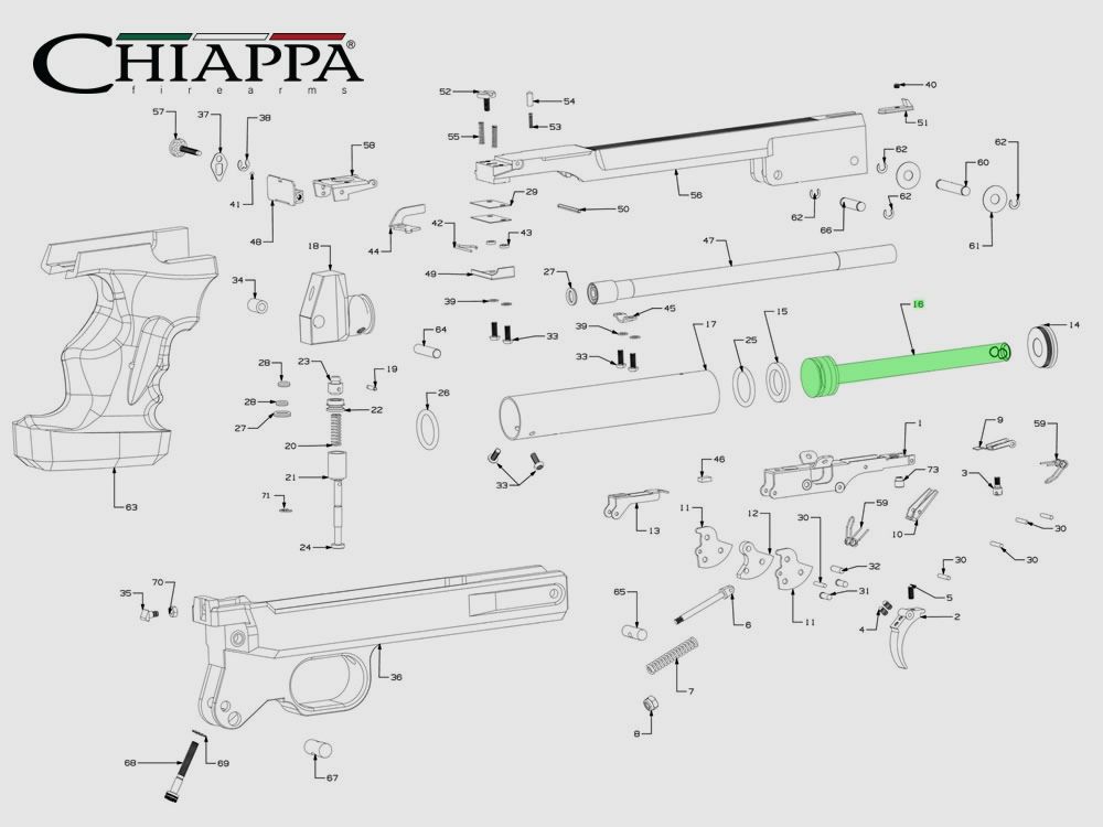 Kolben fĂĽr Chiappa Matchpistole FAS 6004, Ersatzteil