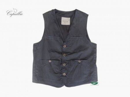 CAPALBIO Gilet gabardina cotone blu