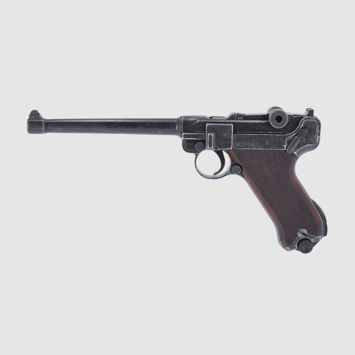 ME-Sportwaffen ME Mod. P 04 Kal. 9 mm P.A.K antik-look Holzgriff Schreckschuss Pistole, Bild 1 von 4