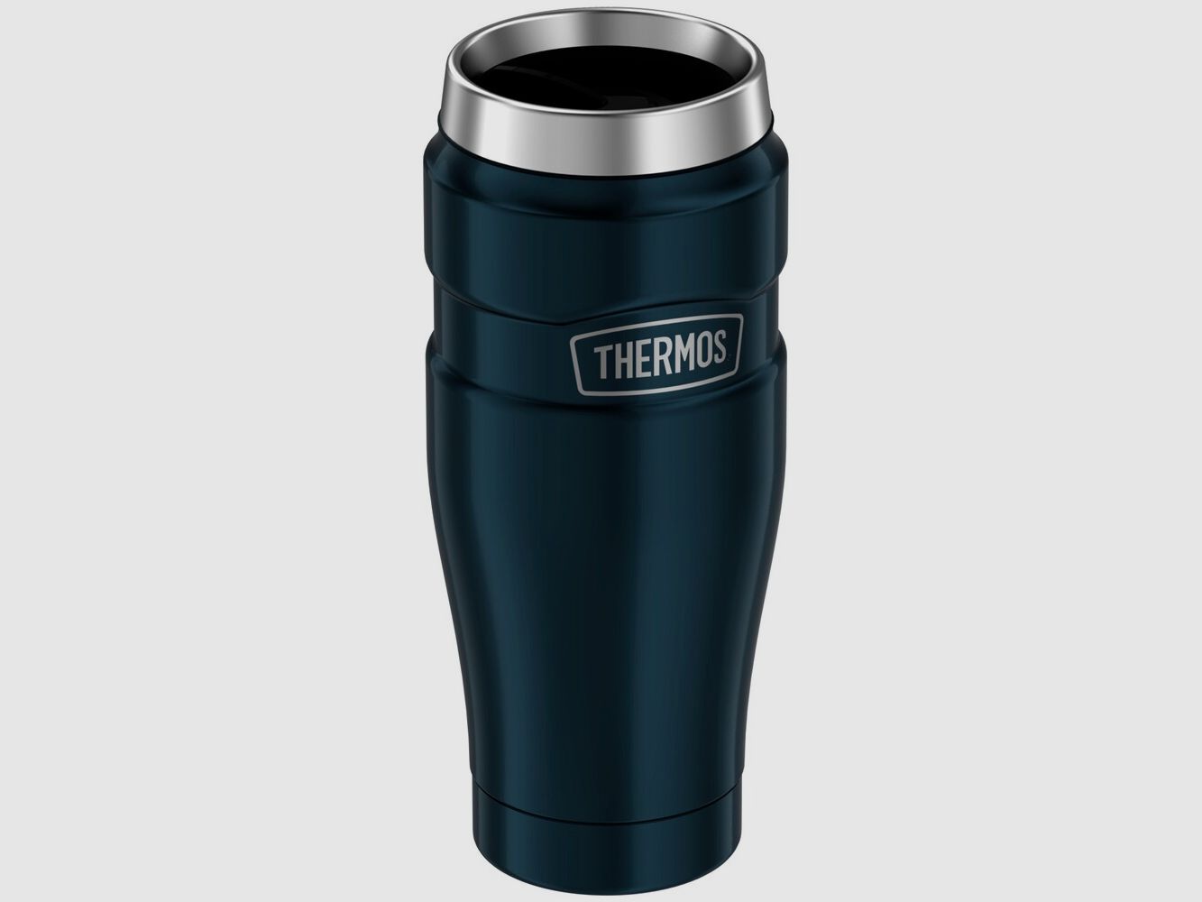 Isolierbecher Thermos oliv matt 0,47L (Eisgrau), Bild 3 von 7