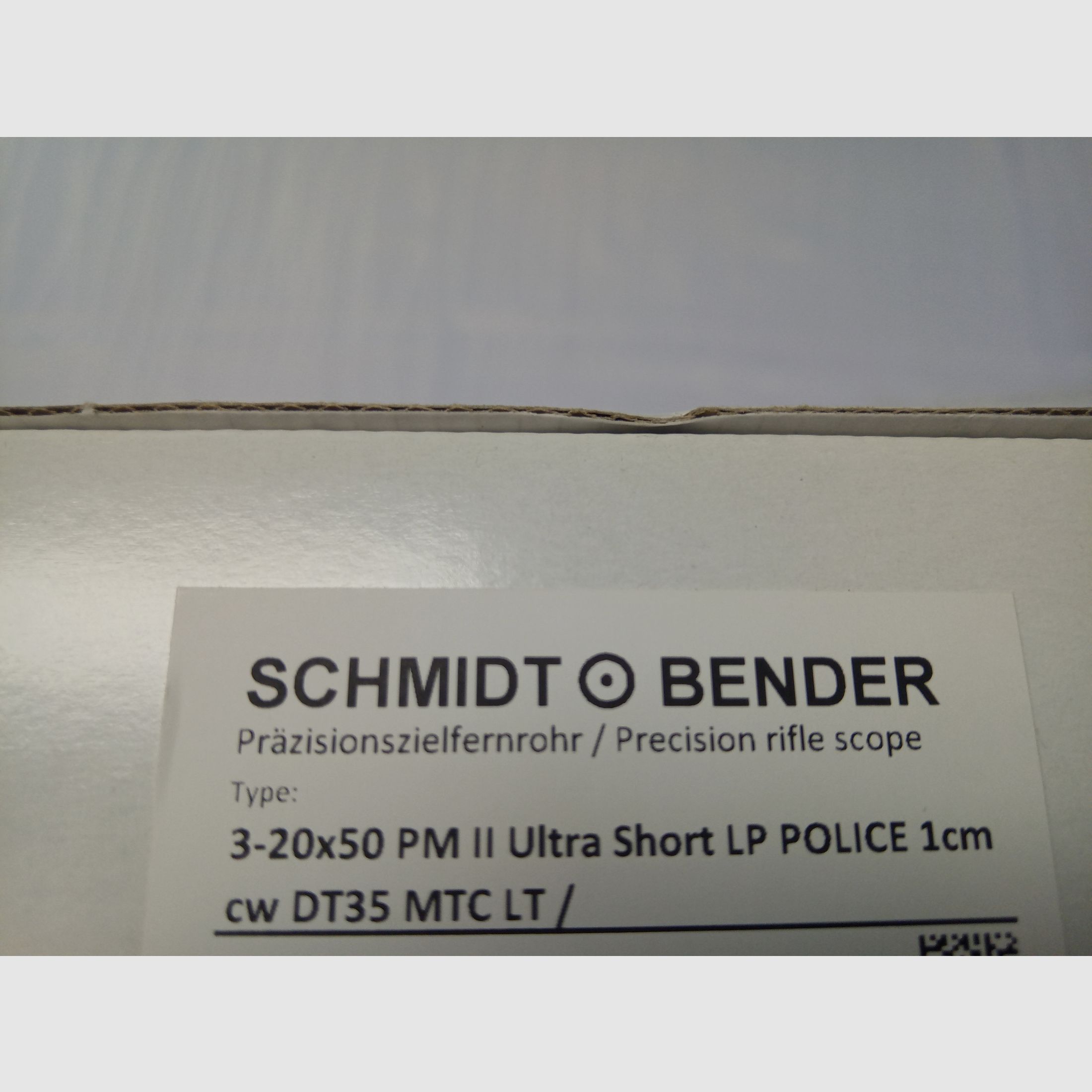 Schmidt e Bender 3-20x50 PM II Ultra Short Police CW 1cm DT35 MTC LT