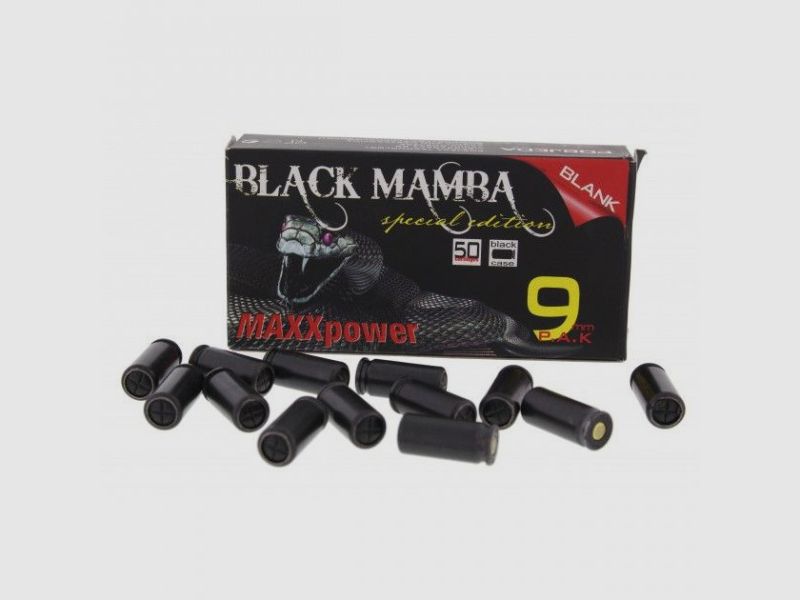 BLACK MAMBA PLATZPATRONEN FÜR SRS-PISTOLEN - 9MM P.A.K. - 50 SCHUSS