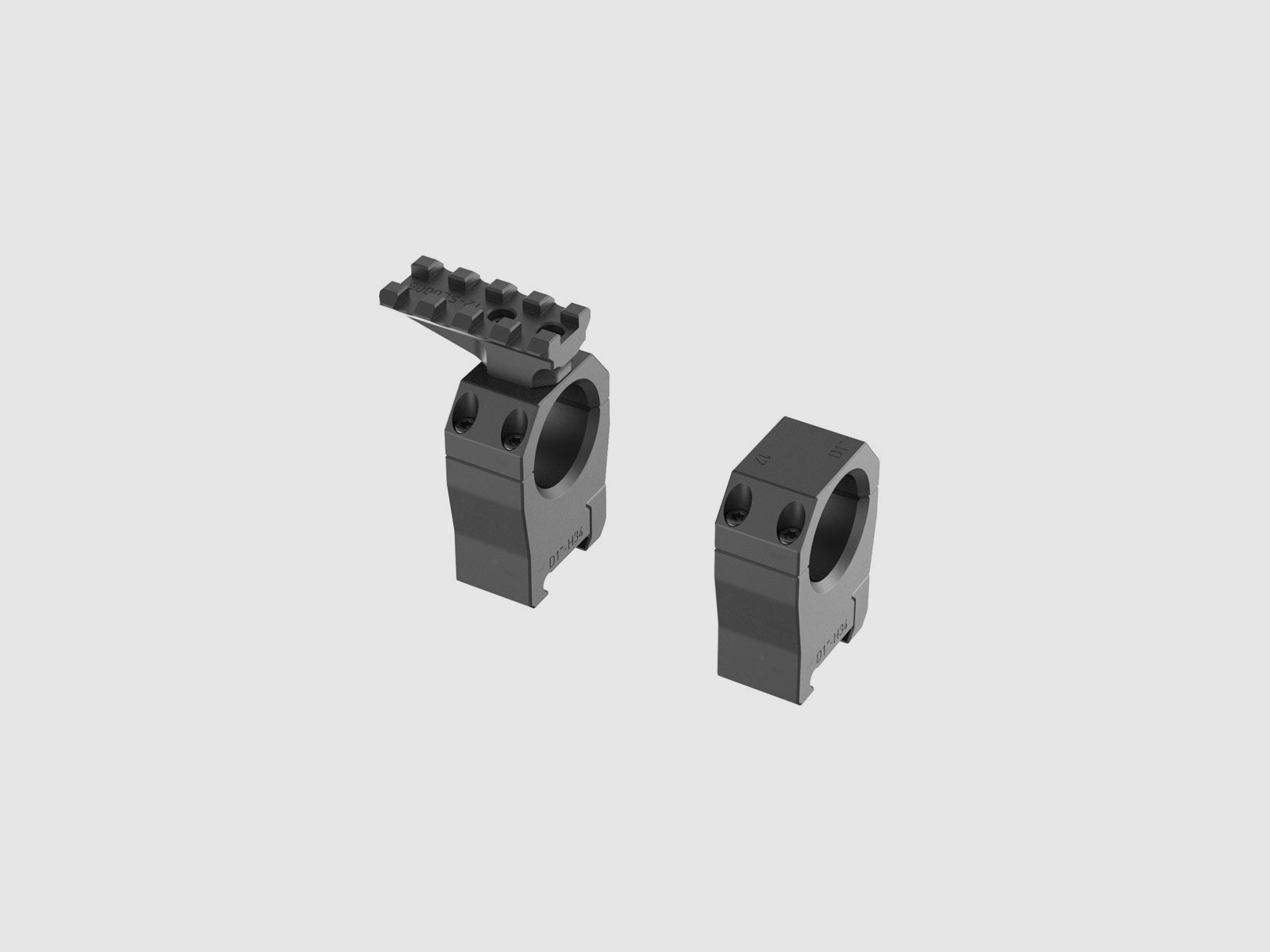 PSR anelli per cannocchiale 1" neri H34mm, immagine 2 di 3