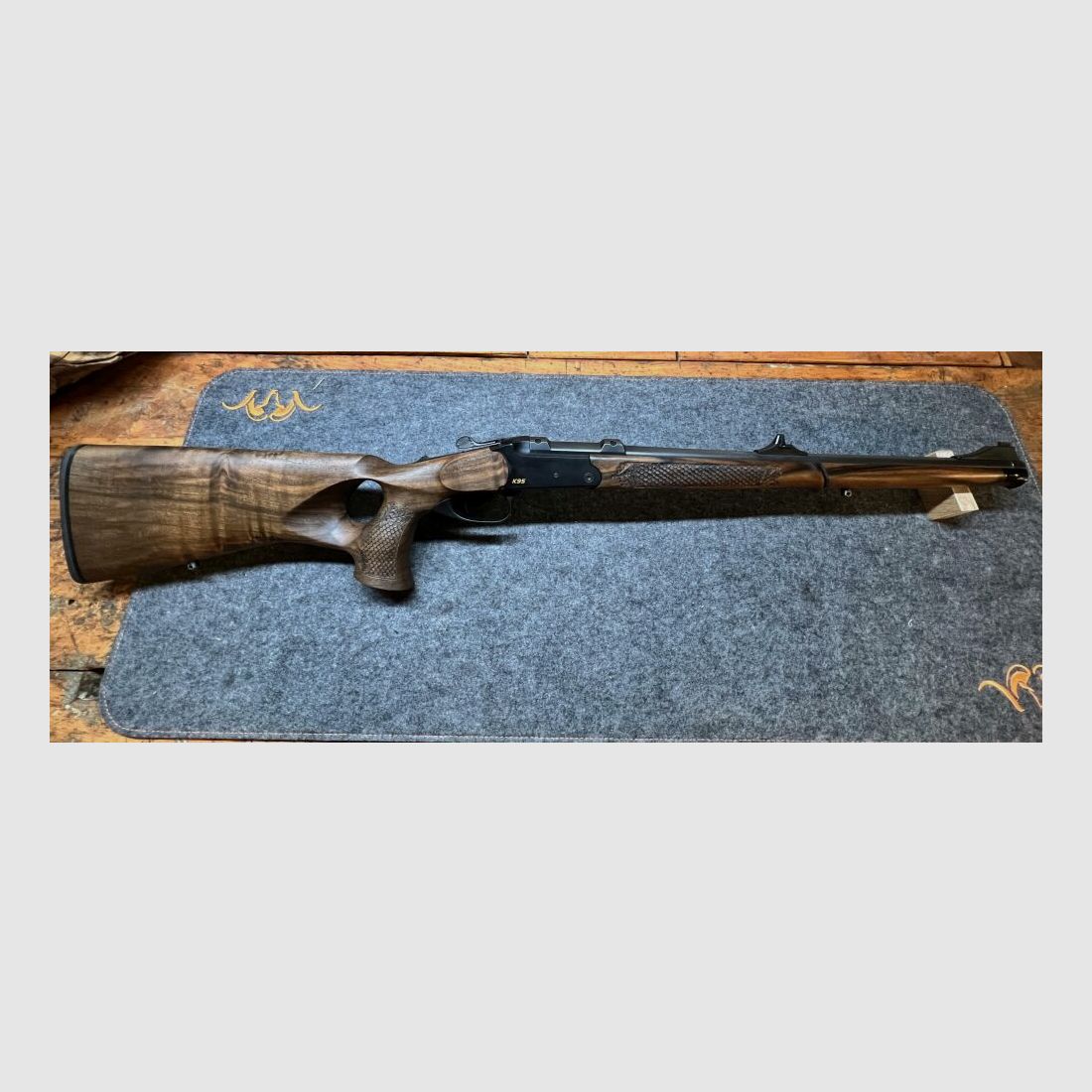 Blaser Kipplaufbüchse K95, Kal. .308Win, Stutzen, mit Holz-Lochschaft "Unik .308Win