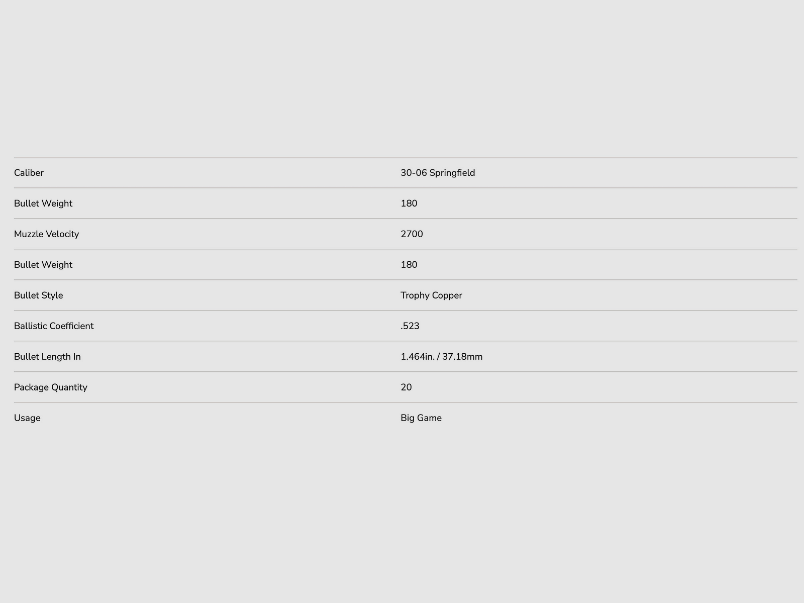 Federal Ammunition P3006TC1 .30-06 Spr. Trophy Copper bleifrei 11,7g 180grs.