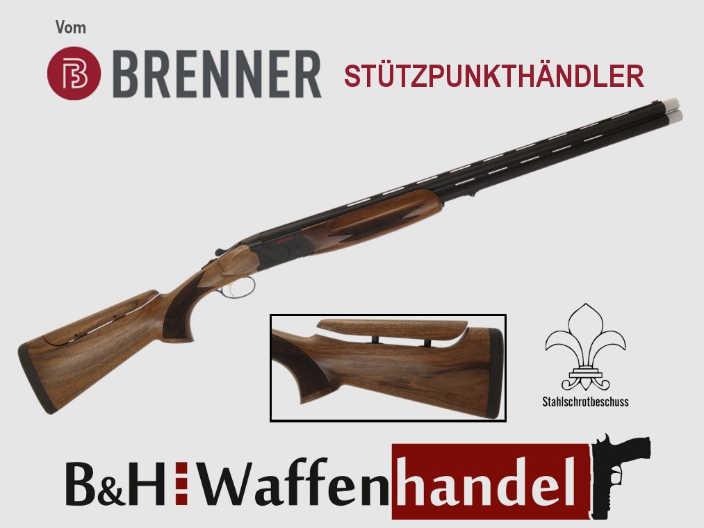 Neuwaffe, auf Lager: Brenner BF 20 Supersport 12/76 Stahlschrotbeschuss Bockflinte Sportflinte Jagdflinte Super Sport BF20 BF-20
