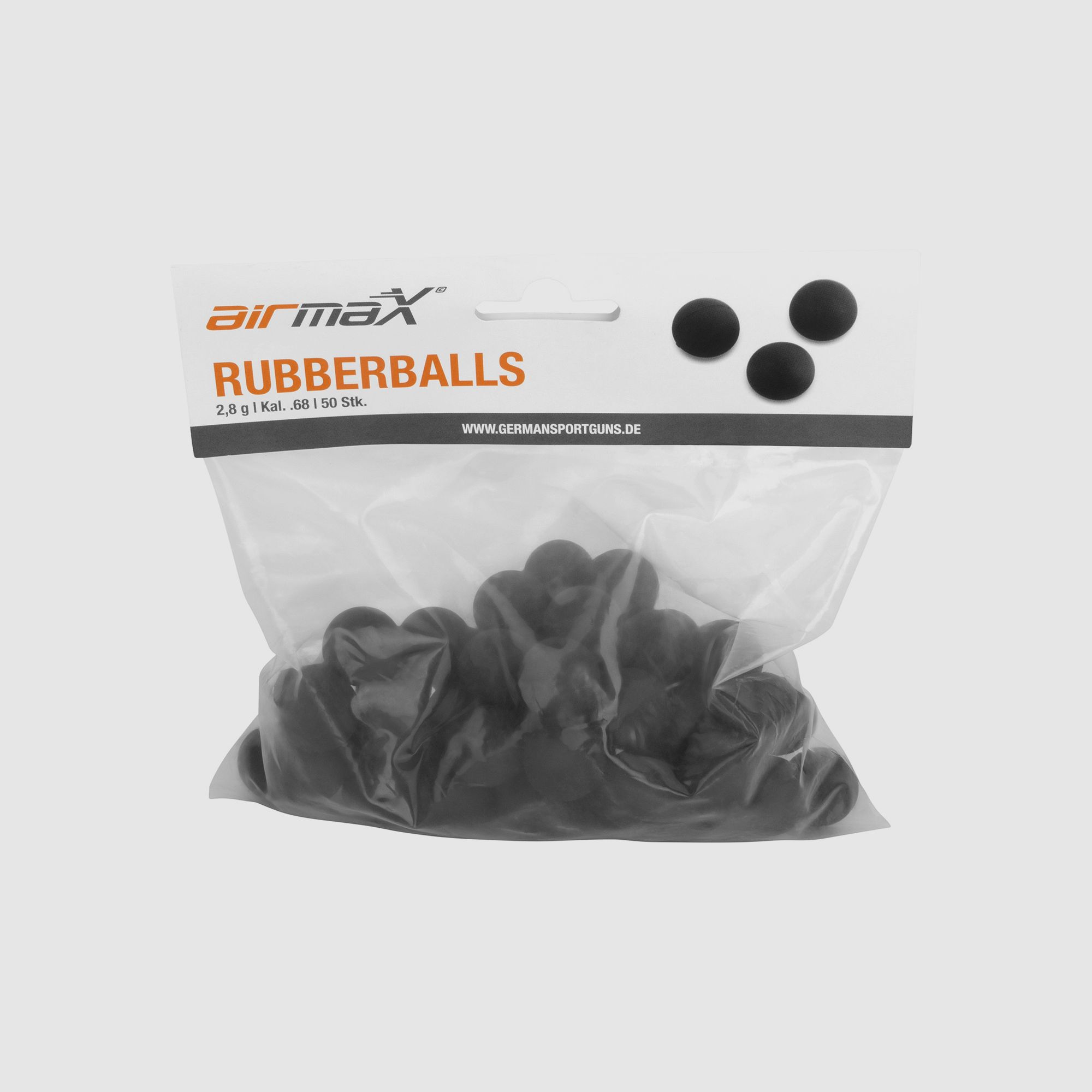 airmaX .68 rubber balls 2.8g black
