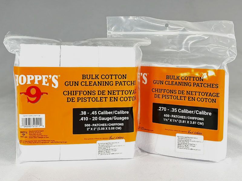 Parches de limpieza HOPPE'S originales paquete grande Hoppes #3: calibre .270 a .35 (paquete de 650)