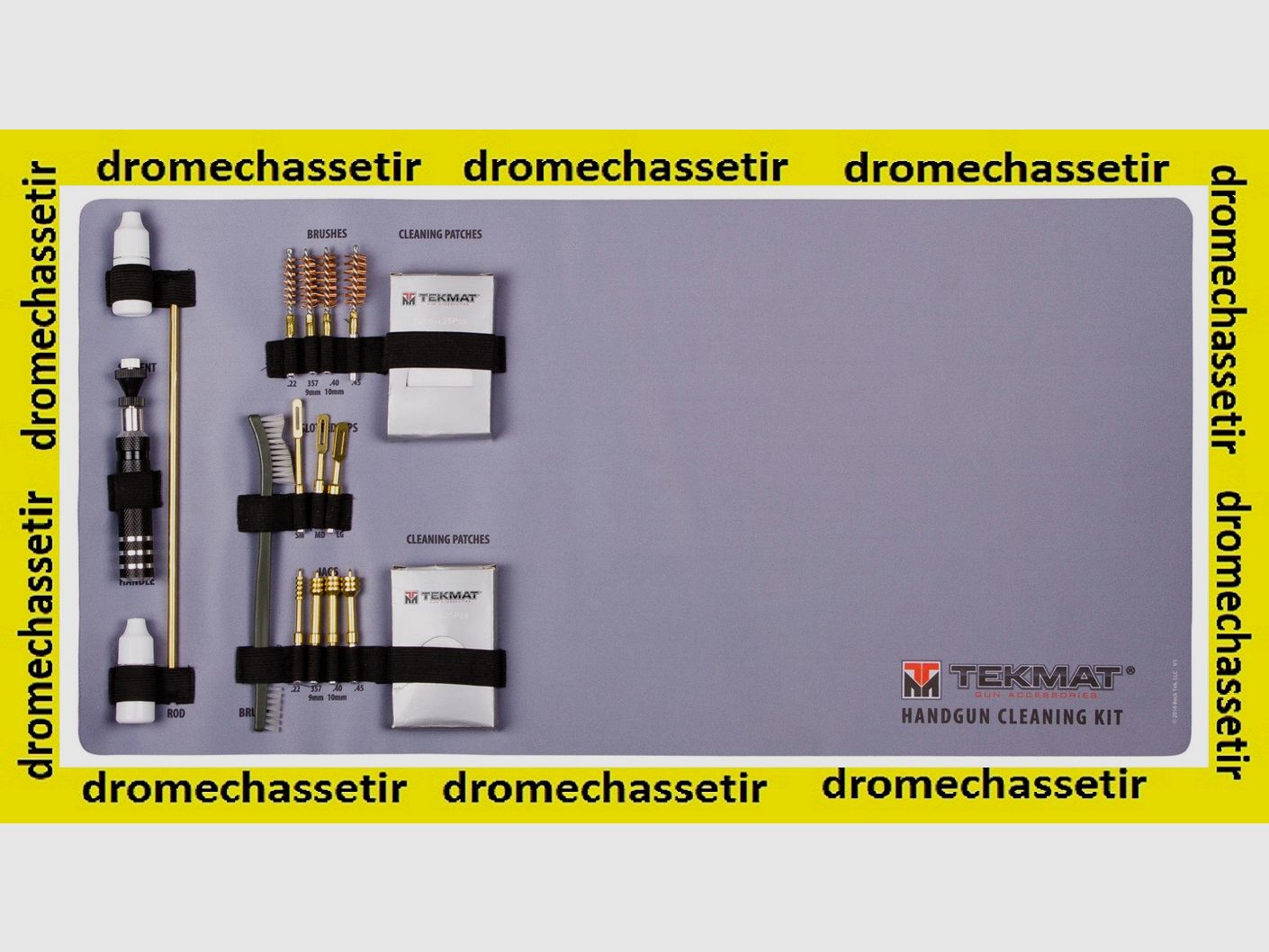 Kit de nettoyage pour pistolet tous calibre avec tapis neoprene