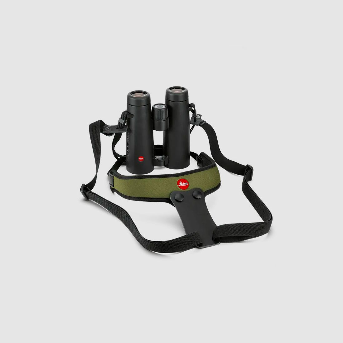 LEICA – BINOCULAR STRAP SPORT IN NEOPRENE | Olive Green, image 1 of 2