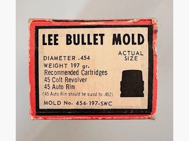 Lee Bullet Mold .454 197gr #454-197-SWC