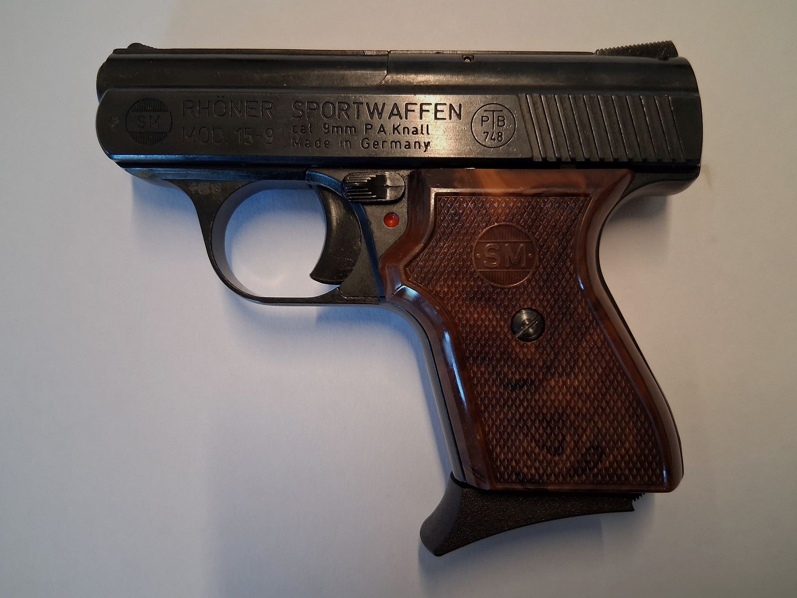 Kolekcjonerzy, uwaga!!! Rarytas!!! Rhöner SM 15-9 kal. 9 mm P.A.K. PTB-748, magazynek zapasowy, stan TOP