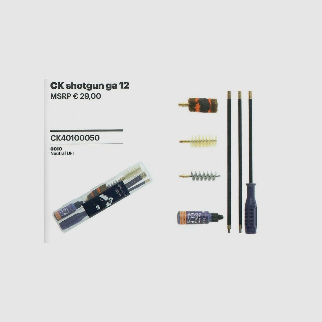 Kit di Pulizia Beretta Fucile Cal 12