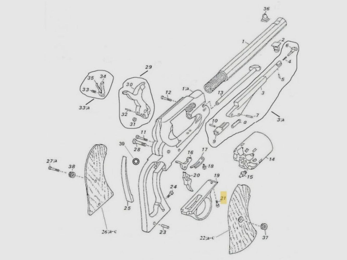 Replacement parts for Pedersoli Remington Trigger Guard models (REM 21), image 2 of 6