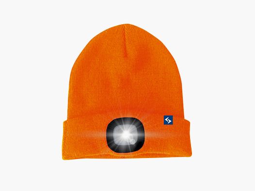 Gorro de punto LED Malix naranja