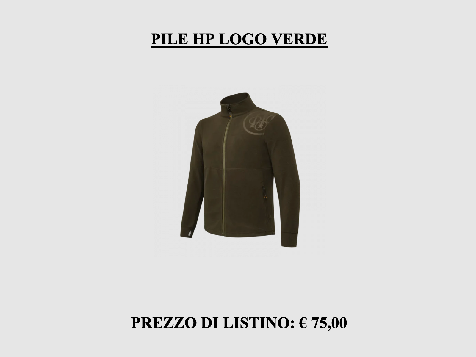 Beretta – Fleece HP Logo Full Zip Groen, afbeelding 1 van 6