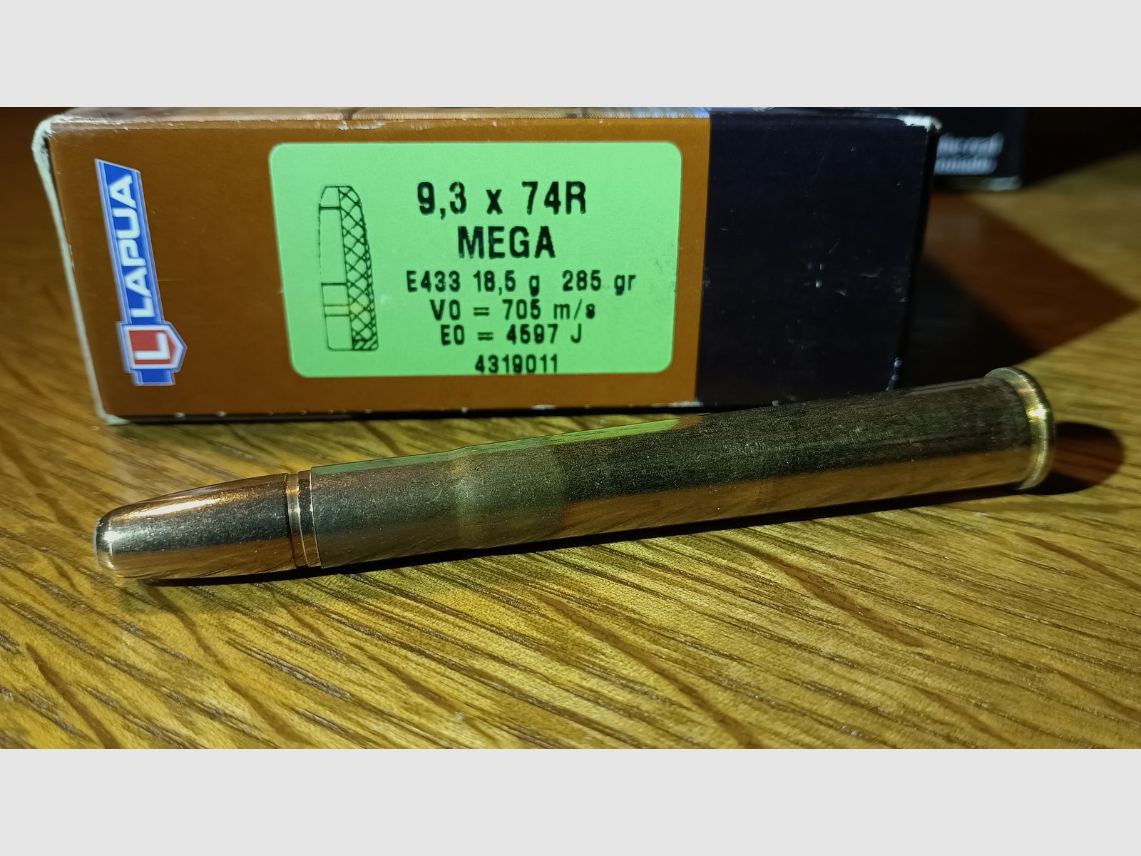 Lapua Patronen in 9,3 x 74R 18,5g Teilmantel blei