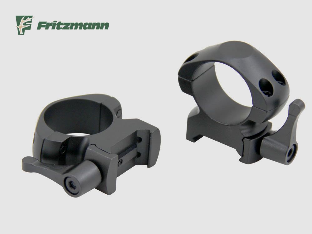 FRITZMANN Schnellspann-Stahlmontage, zweiteilig, 1 Zoll, Weaver, 9 mm medium