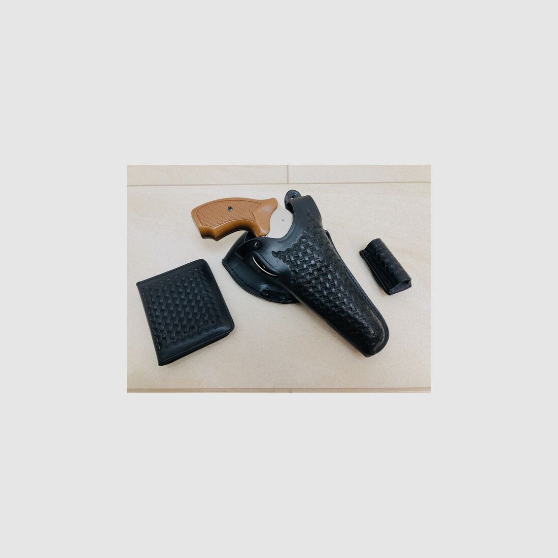 ••• Bucheimer US Polizeiholster Holster + Etui + Holster Taschenlampe Revolverholster •••