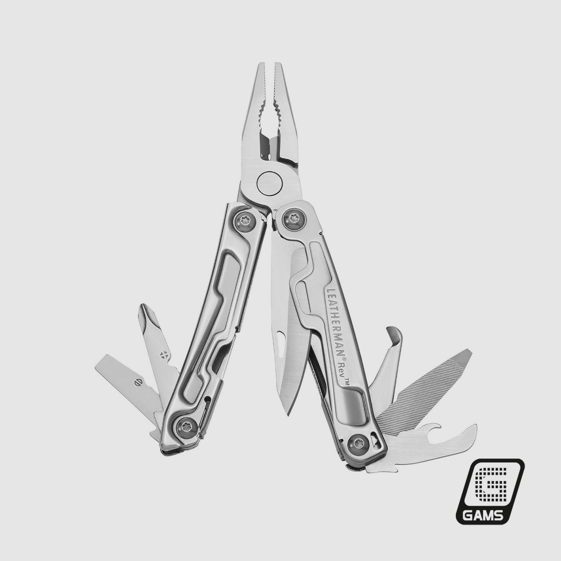 Multitool compatto da 14 funzioni Leatherman REV®, immagine 1 di 4