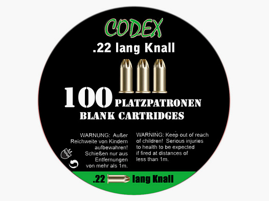 Codex Knallpatronen - Platzpatronen .22 lang 50 Stück