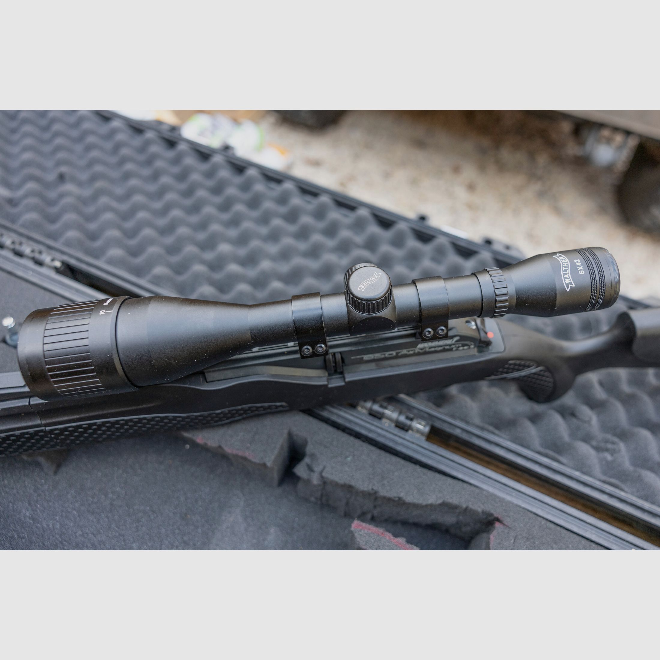 CO2 air rifle Hämmerli 850 AirMagnum with Walther 6x42 and gun case