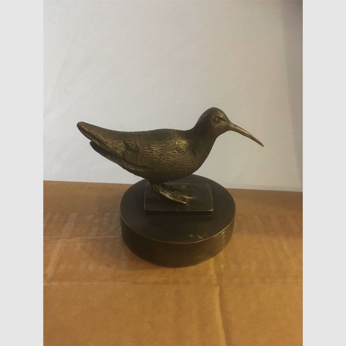 Akcesoria Lovergreen Motyw leśnego bekasa na podstawce - Pudełko patynowane brązem