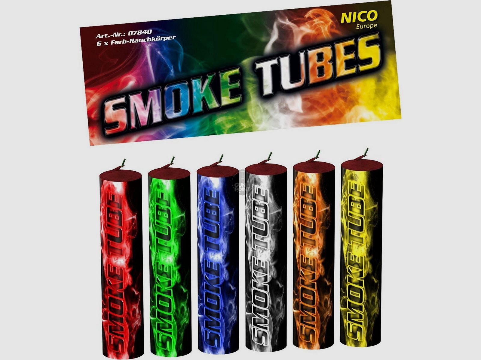 Nico Rauchfackel Smoke Tubes - versch. Farben - 6 Stk.