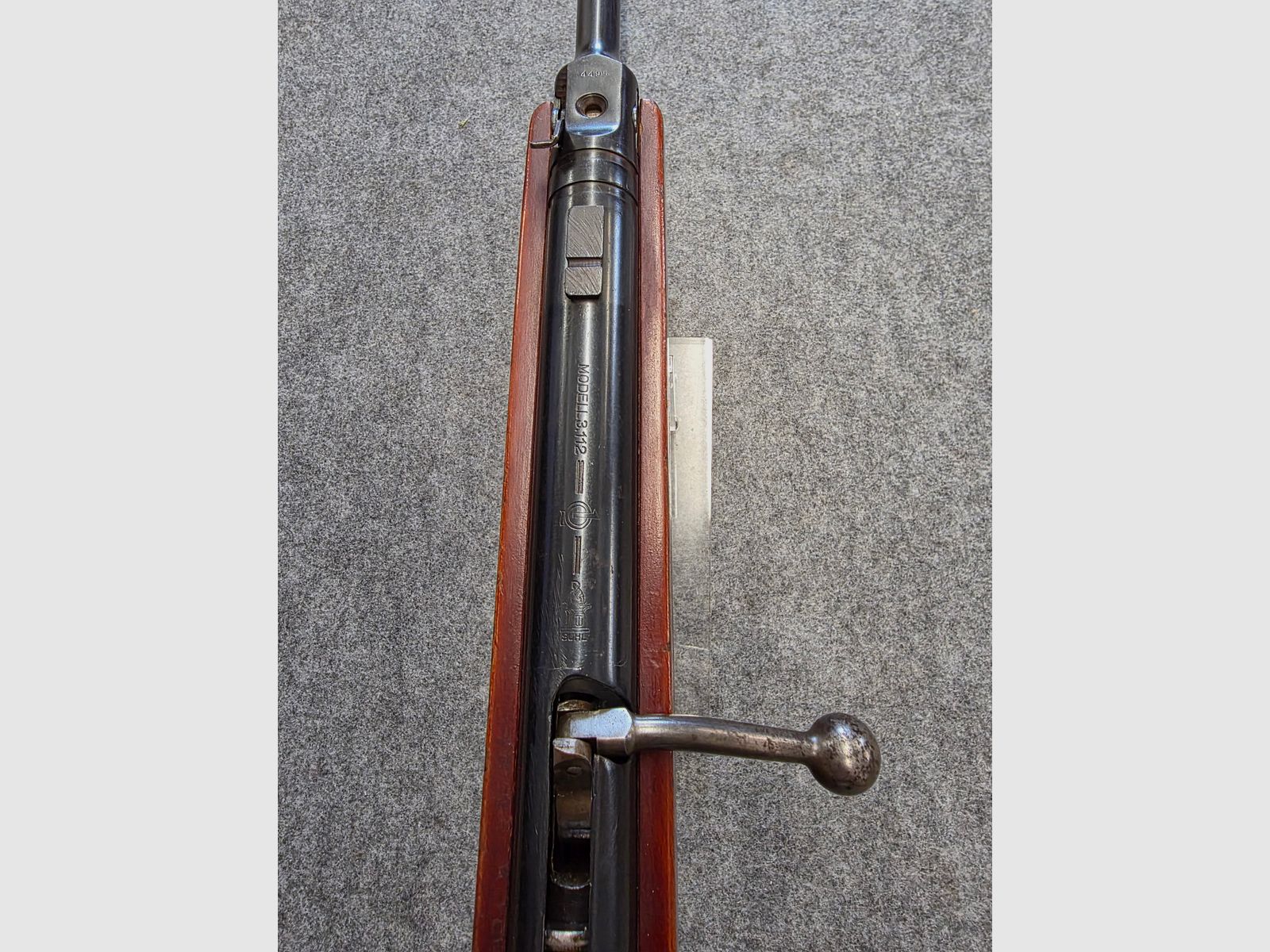Q1 Supporto per tunnel di grano inclinato Haenel Mod. 3.112 con diottro e scatto fine caricatore cal. 4,5mm Diabolo 311 - 2