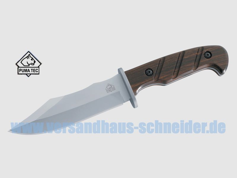 Puma TEC GĂĽrtelmesser, Stahl 420, Drop Point Klinge, Sandelholz, Scheide (P18)