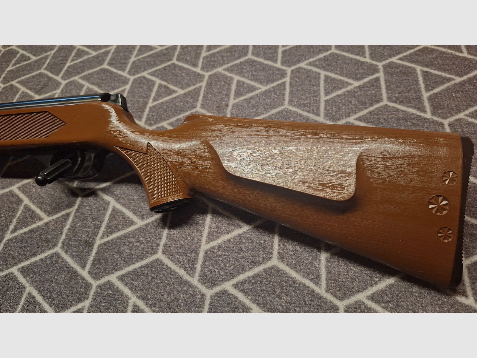 Haenel 304 Scornater stock reddish brown grained! TOP CONDITION!