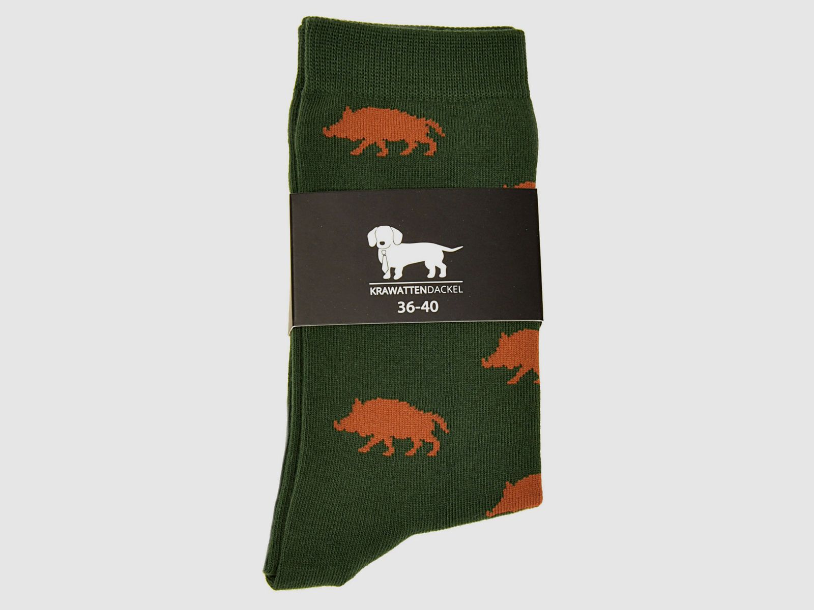 Krawattendackel Socken mit Wildschwein