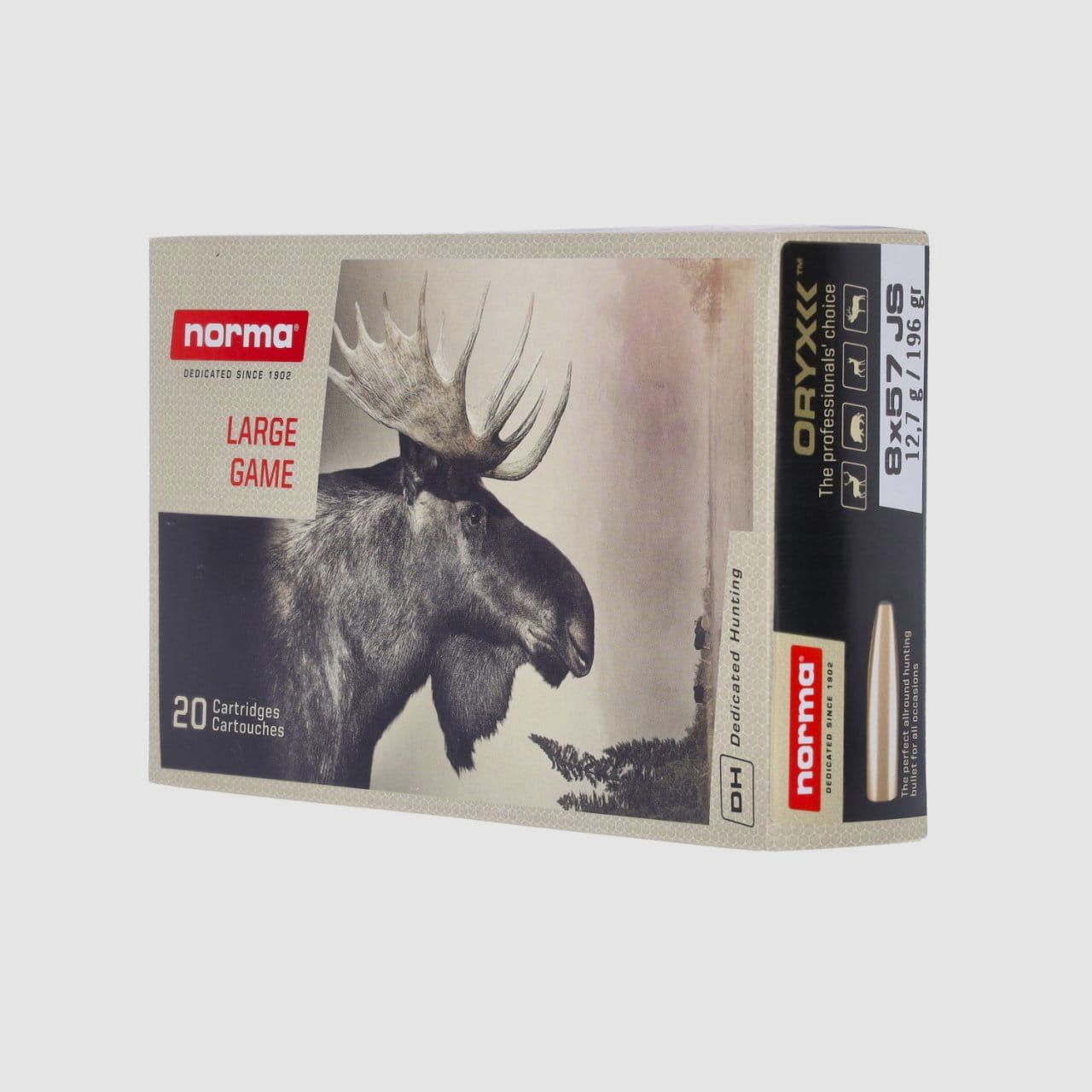 Norma 8x57 JS Oryx 196 gr. - 20 Stk.