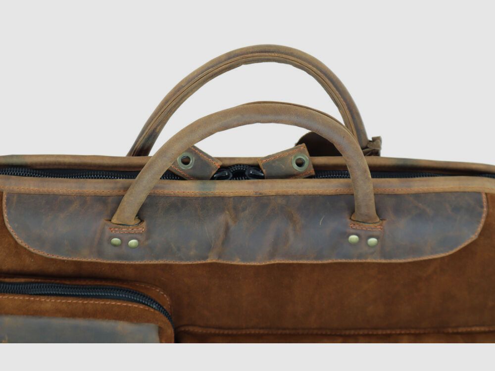 Nobil Hunting Custodia in Pelle 130cm in marrone, cucita a mano