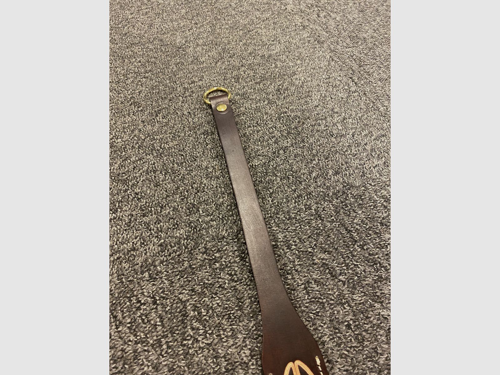Leather sling with deer, brown, neoprene – BLF Hunting, image 2 of 2
