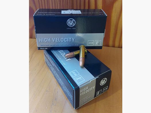 MUNIZIONI PER ARMA RIGATA RWS HIGH VELOCITY CAL 22 LR 40 GR