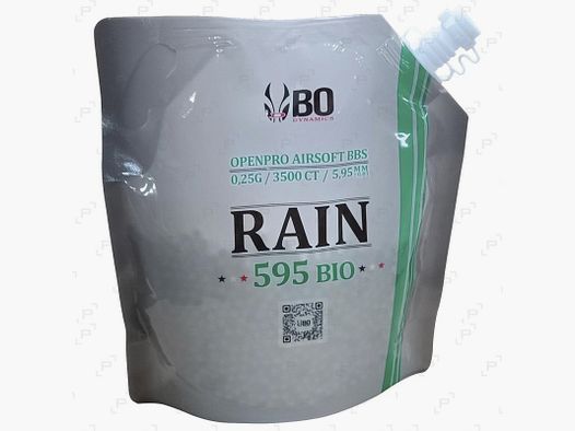 Zak van 3500 witte bio ballen BLACK OPS RAIN Kaliber 6 mm / 0,25 g