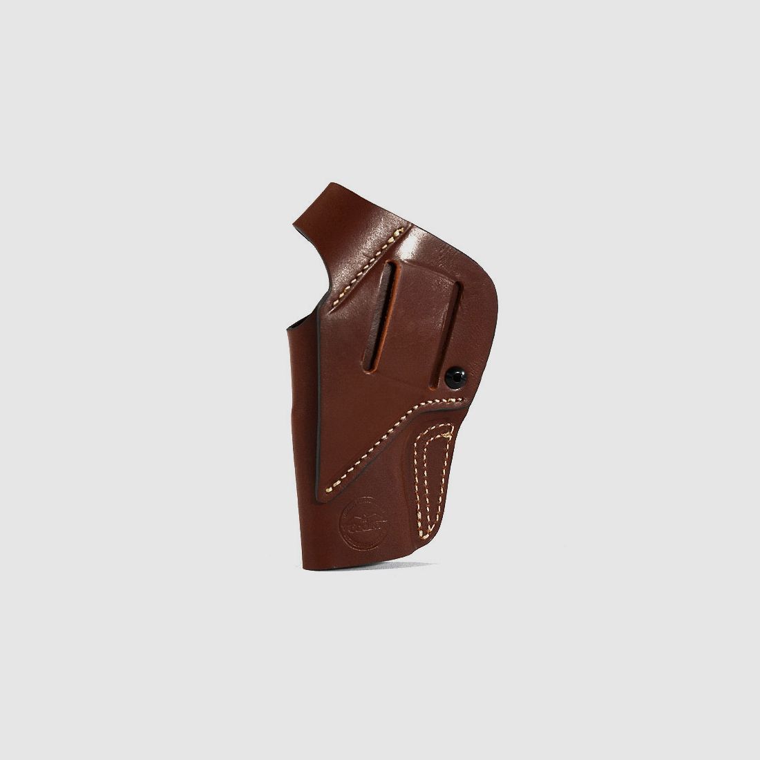 FALCO Holster de revolver, cuir marron MAIN DROITE, pour S&W Security Special 4" (cadre S&W K+L jusqu'à 4,25" de canon)