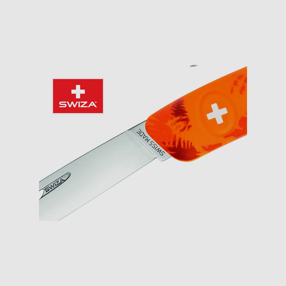 SWIZA Schweizer Messer FILIX D01 CAMO FARN ORANGE, Edelstahl 440, 6 Funktionen, Korkenzieher