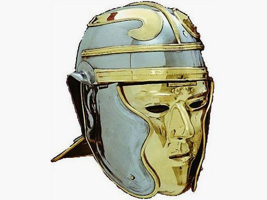 Casco romano de caballería con protección facial