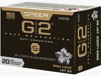 Speer Gold Dot G2 9mm Luger 147GR JHP 20 cartucce
