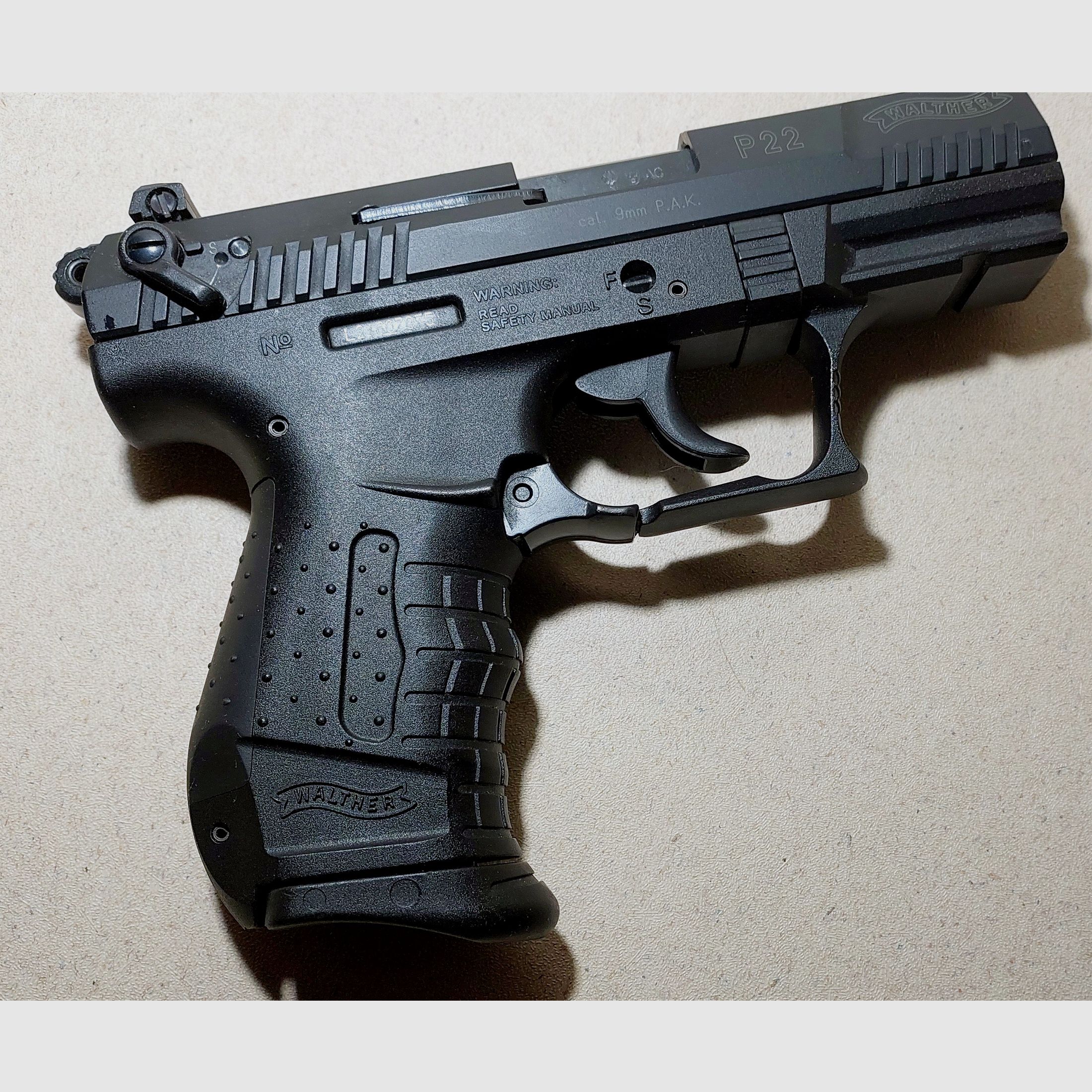 Walther P22 Schreckschuss Pistole 9mm P.A.K. schwarz (PTB 778)