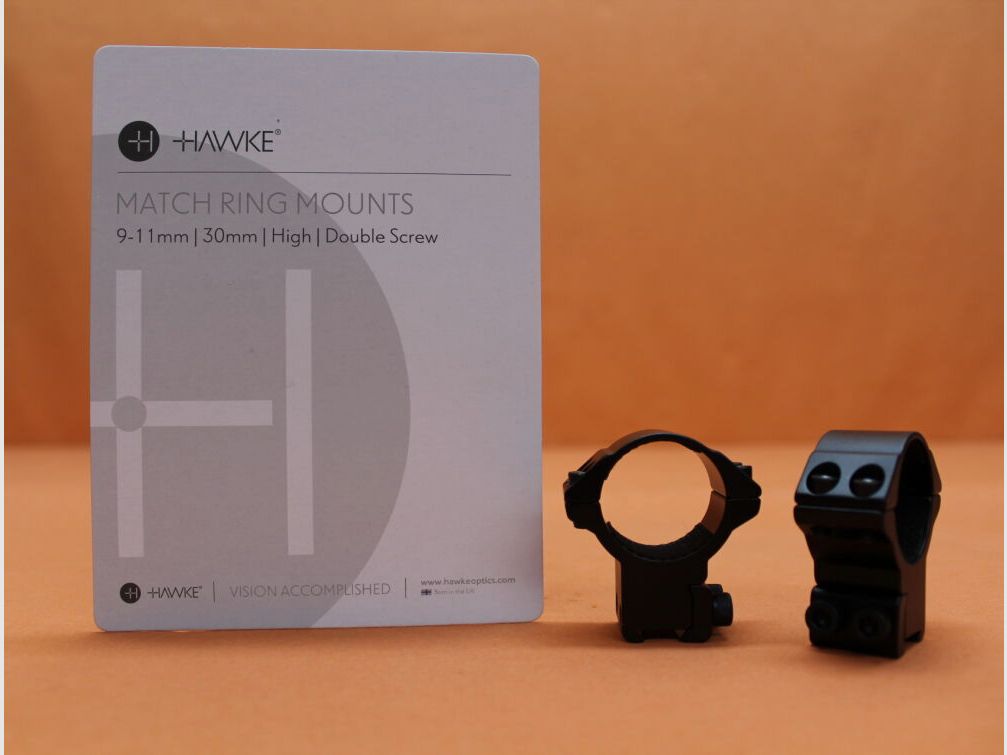 HAWKE HAWKE Montageringe Match 30mm high (22108) BH=17mm Alu schwarz matt für 9-11mm Prismenschiene