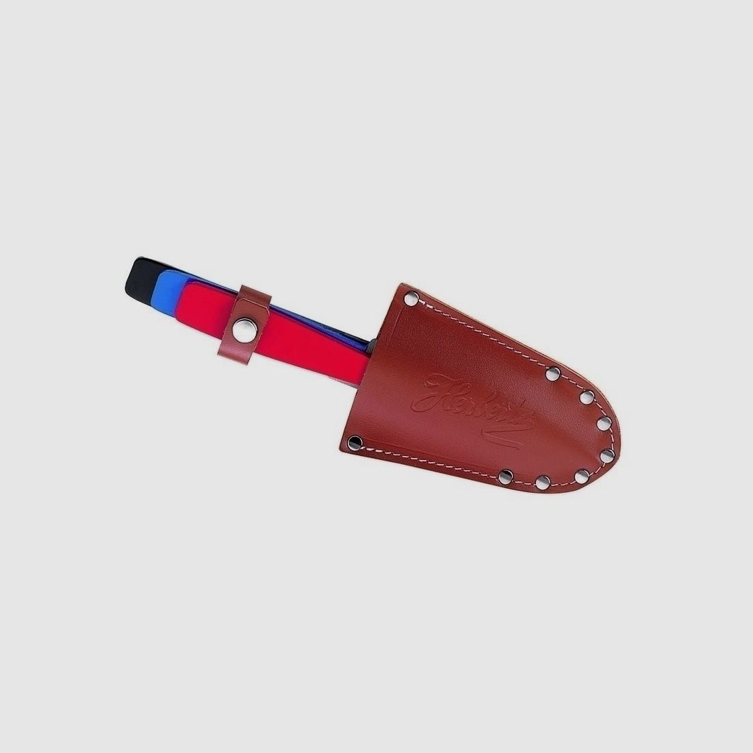 Set de couteaux de lancer 3 pièces, léger, étui en cuir, 3x rouge