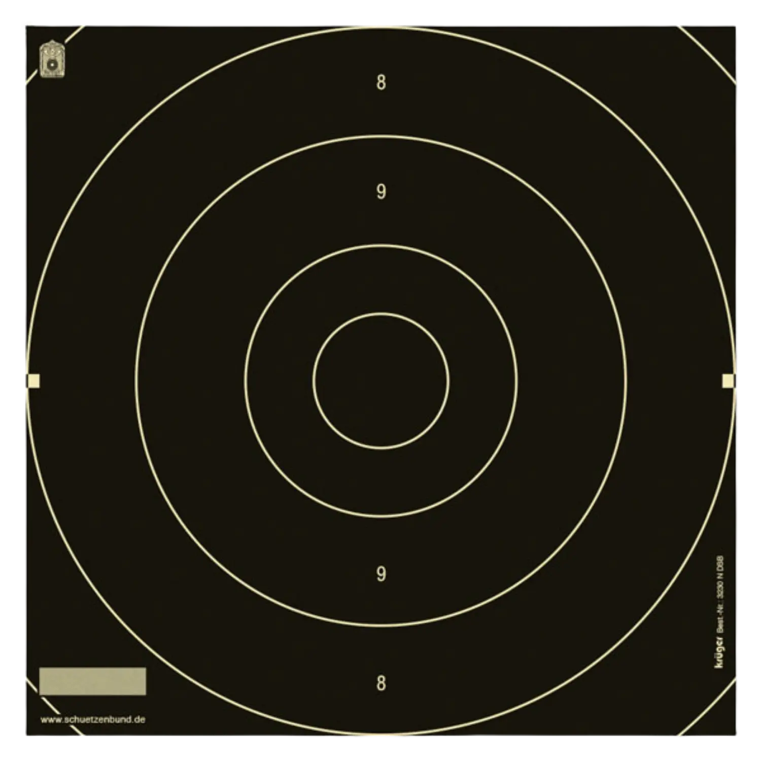 Espejo de competición con DSB Signum para pistola de tiro rápido / pistola deportiva 25 metros 25x26 cm, 50 unidades.
