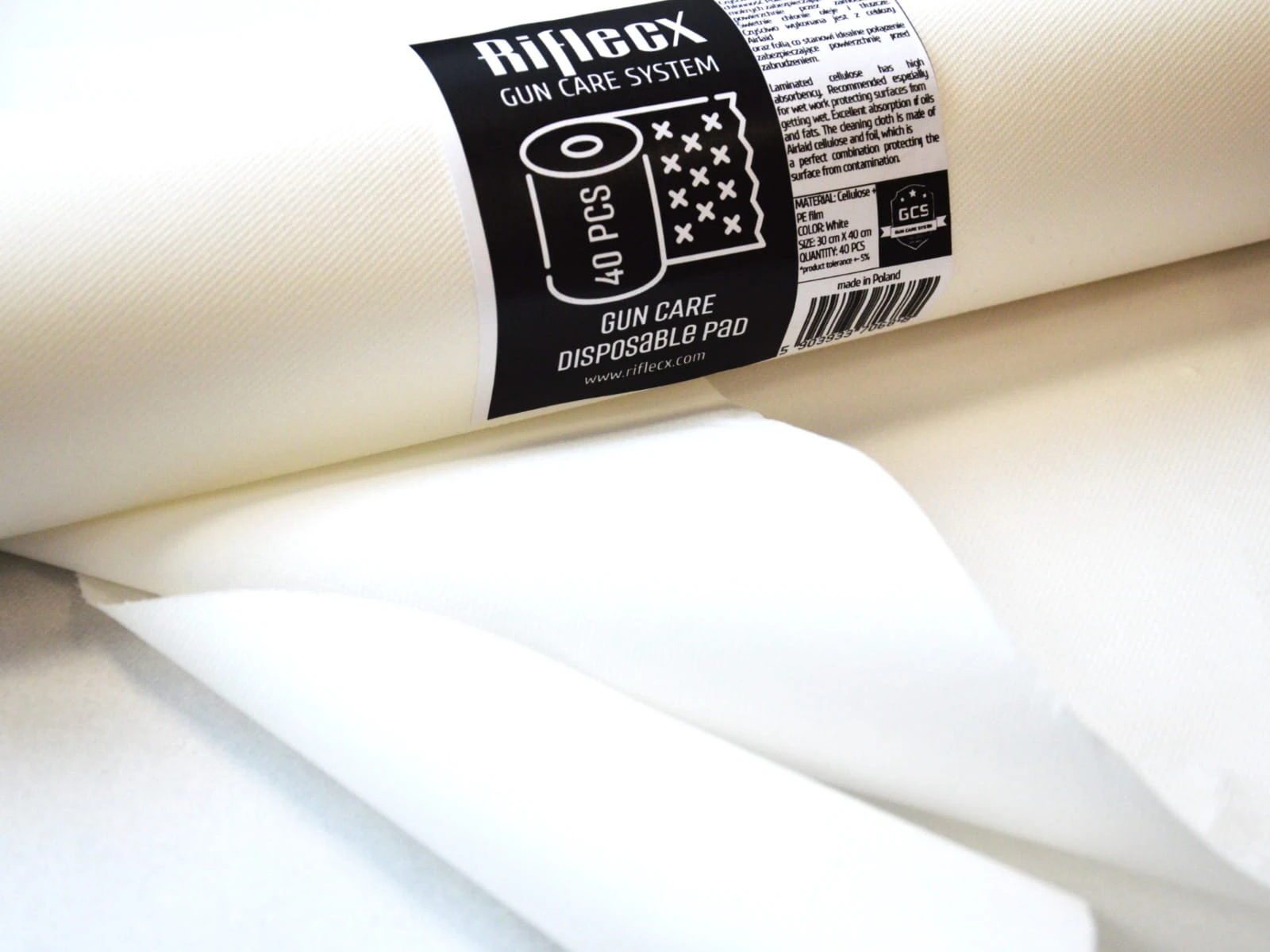 Riflecx Gun Care Disposable Pad 40 szt czyściwo podfoliowane do broni