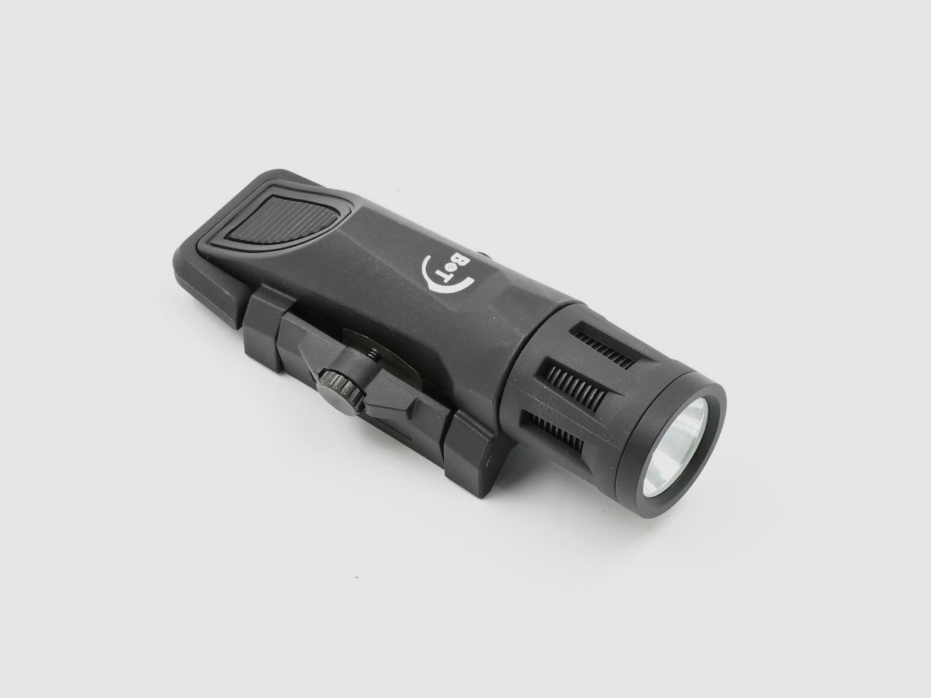 B&T Weapon Mounted Light Gen2, LED 400 Lumens, Noir, Montage QD NAR, avec Stroboscope et Interrupteur de Sécurité