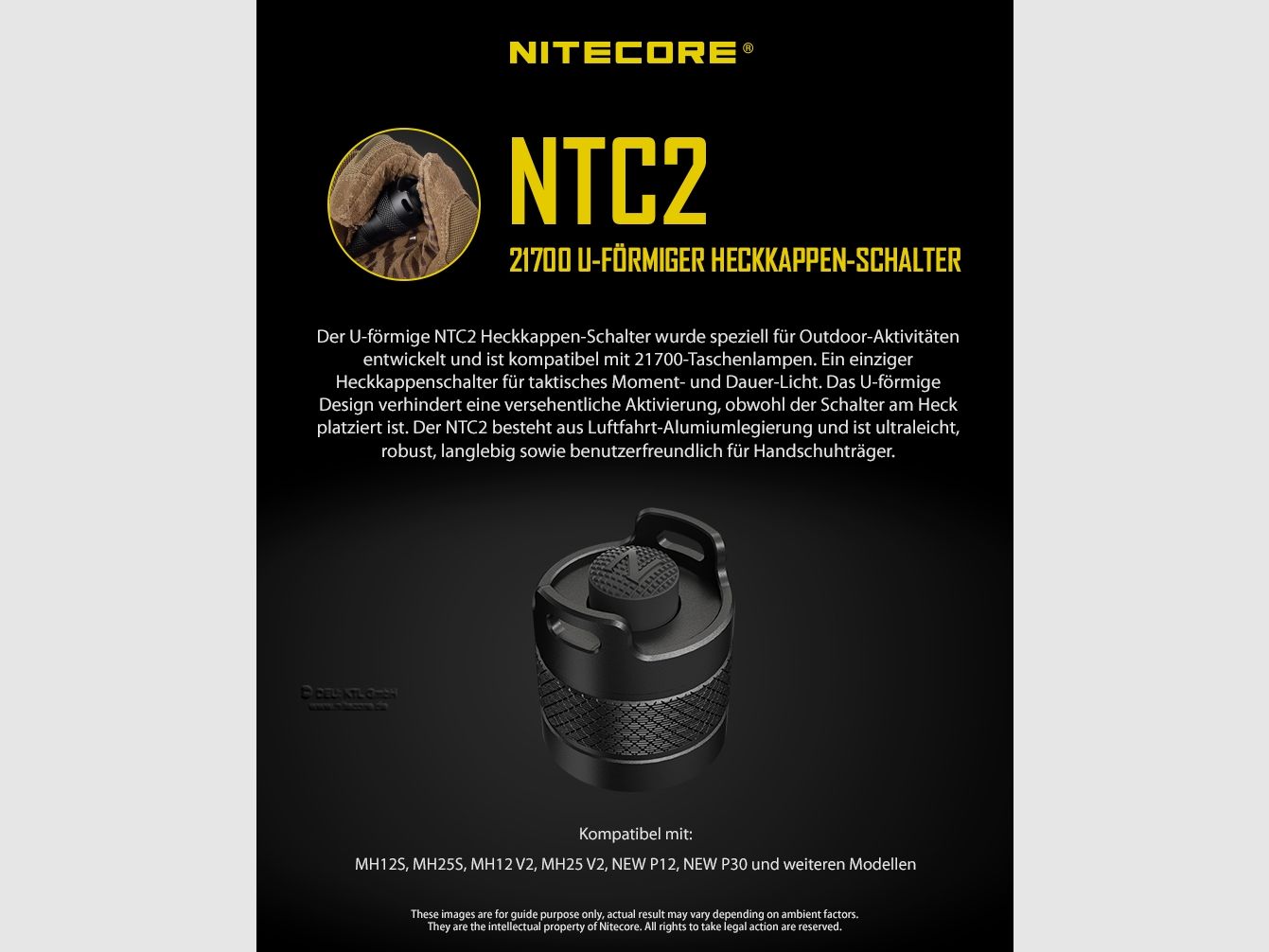 Nitecore NTC2 - U-Shape Heckschalter, Bild 2 von 2