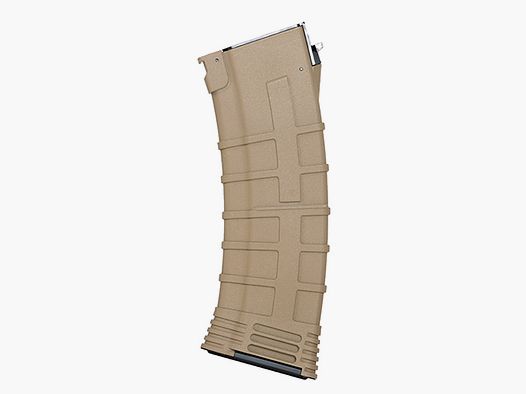 130rds AK74 Reinforced Polymer Midcap Magazine, Dark Earth